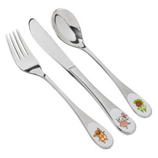 Kinderbesteck Frucht 3tl 3 Maskottchen passend zu 450020