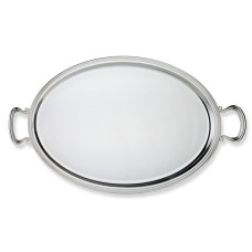 Tablett oval 24x18cm englisch, versilbert