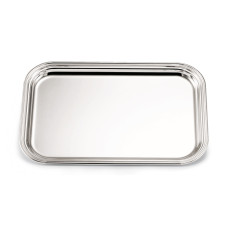 Tablett 39x26cm englisch, versilbert