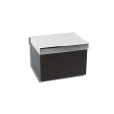 Box Leder Braun 35x27 Deckel Nickel