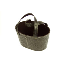Körbchen Leder braun 23x14.5x12cm