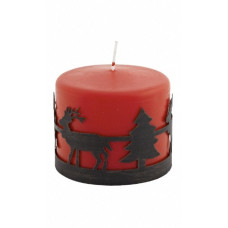 Untersetzer D9.5cm Baum/Rentier CH-Kerze rot Untersetzer D9.5cm Baum/Rentier CH-Kerze rot