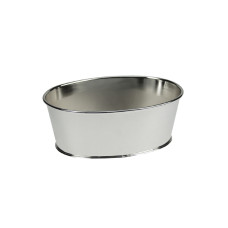 Cachepot 23x16x8cm versilbert