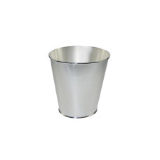 Vase 17x11x20cm oval Messing versilbert