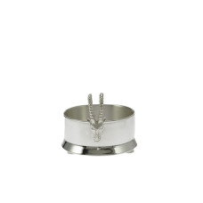 Flaschenunt.Steinbock D:10 Messing versilbert Flaschenunt.Steinbock D:10 Messing versilbert