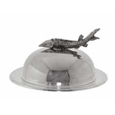 Kaviarcloche rund D13 Stör versilbert