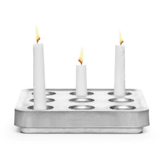 Kerzenhalter 9-Loch Alu STUMPASTAKEN 22.5x22.5x4