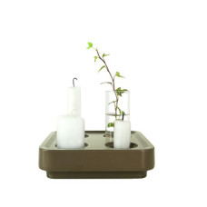 Kerzenhalter 4-Loch bron STUMPASTAKEN 15.5X15.5X4bronze / FYRAN