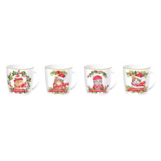 Mug 350ml (ass.4St.Katze CHRISTMAS CATS