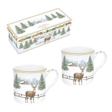 Mug 300ml 2 St.Porzellan WHITE FOREST