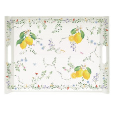 Tablett 52x37 mGriffen Fleurs et Citrons