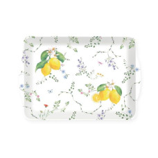 Tablett mit Griff 33x22 Fleurs et Citrons
