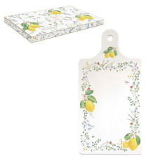 Schnittbrett Porzellan 34.5x18cm Fleurs et Citrons