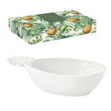 Schale 30X19 Ananas Pineapple White