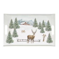 Tablett 47x31 Pagoda WHITE FOREST