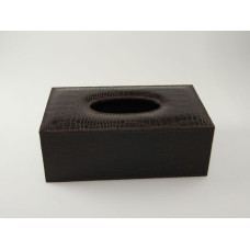 Kleenexbox 26x14 cm croco braun, H8cm