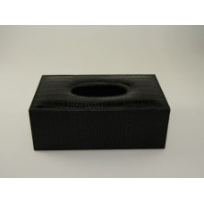 Kleenexbox 26x14cm croco schwarz H8cm