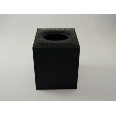 Kleenexbox hoch, croco schwarz 14x14x14 cm
