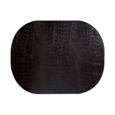 Tischset oval 45x29 cm croco braun