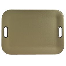 Tablett 54x39x3 Beige mit Metallgriffen