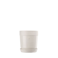 Uebertopf Elise S weiss D14 x H15 cm Steingut