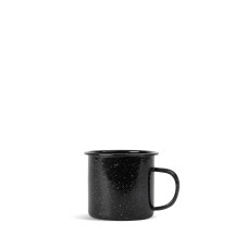 Tasse Emaille schwarz 11x9x8cm, 35cl, DORIS