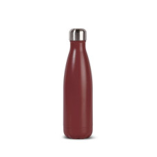 Flasche Edelstahl rot D7x26cm, 50cl NILS recyc. Stahl