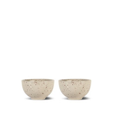 Schüsseln 2 Stück DITTE D12x7cm, beige/rot